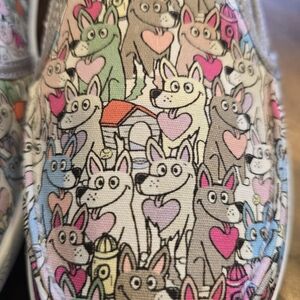 BOBS from Skechers Multicolor Dog Print Kids Sneakers